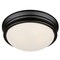 Westinghouse Fixture Ceiling Outdr Flush-Mount 60W 2-Light Meadowbrook 13In MtBlack Frost Glass 6578100 - alternate 4